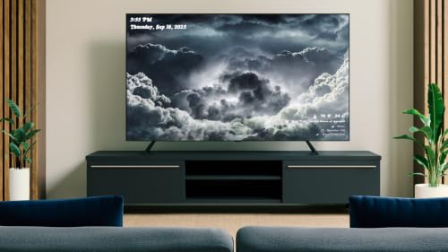 Puissante tornade TV avec sons d'orage - Ambiance sommeil avec horloge et prévisions en direct – vue 5