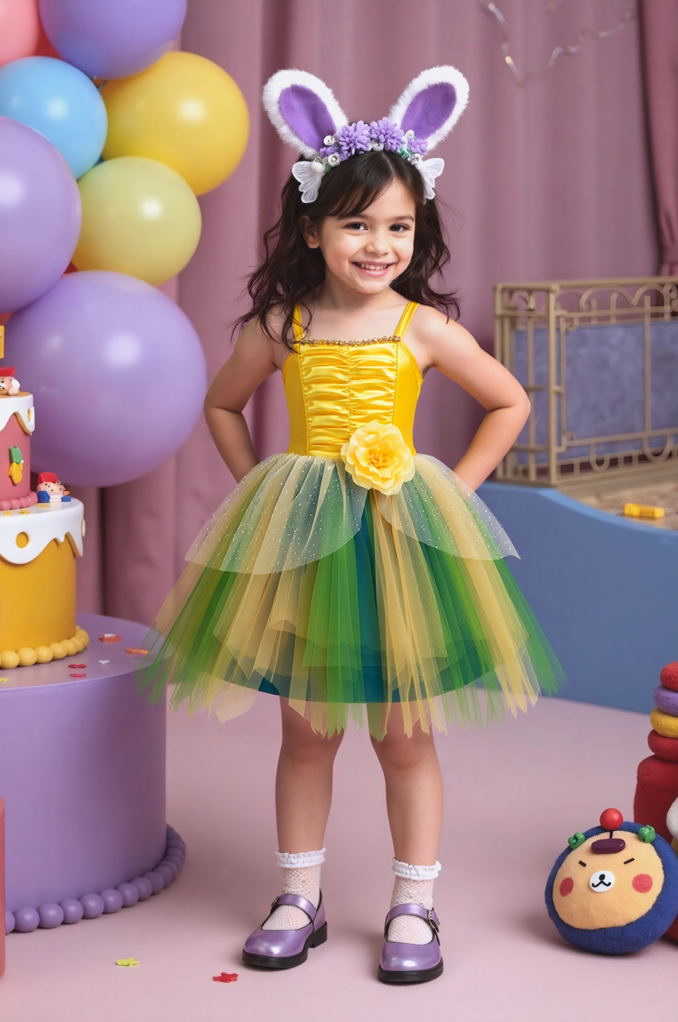 Disfraz de Hada para Niñas con Alas, Diadema y Varita miniatura 7