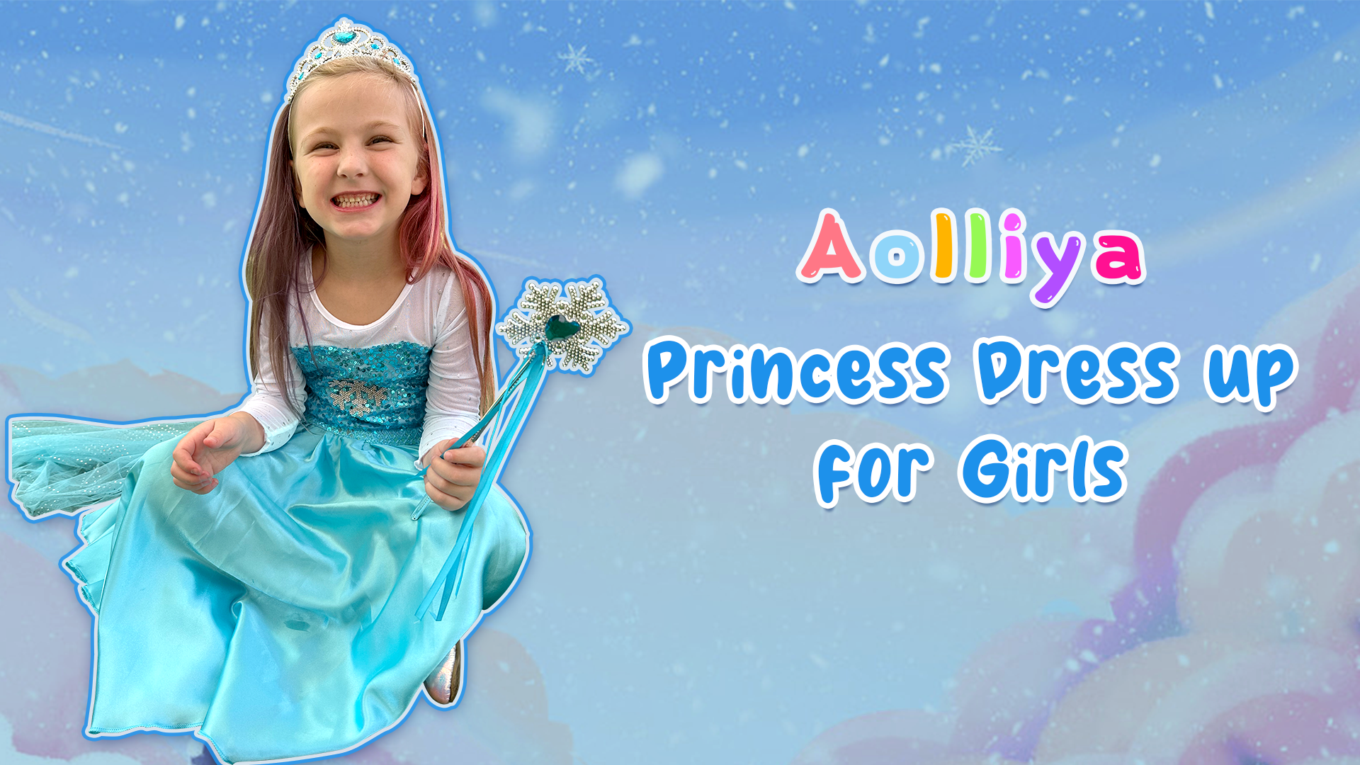 Vestido de Princesa para Niñas con Lentejuelas y Capa miniatura 7
