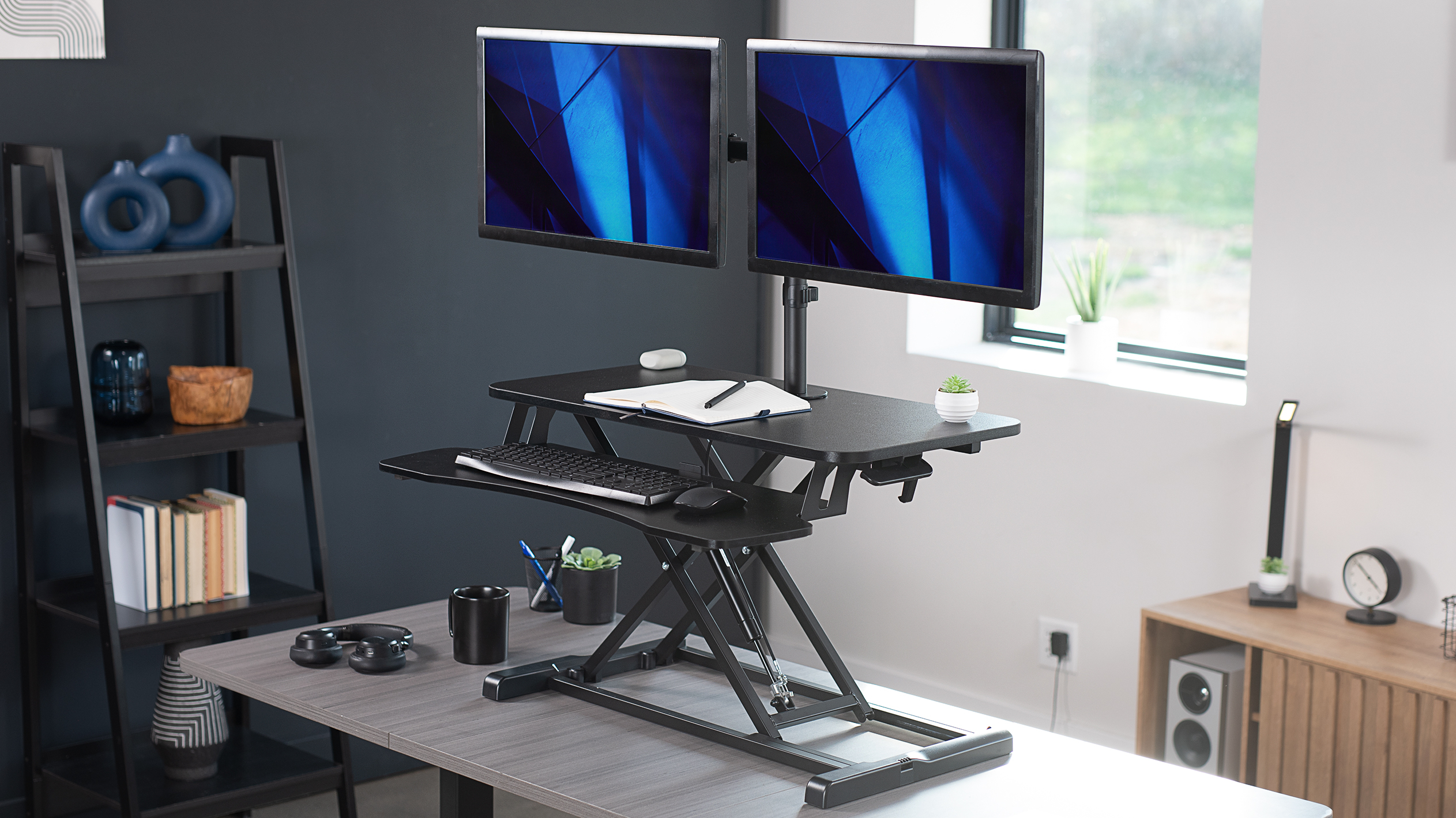 Amazon.com: VIVO Black 32 in Standing Desk Converter with Monitor