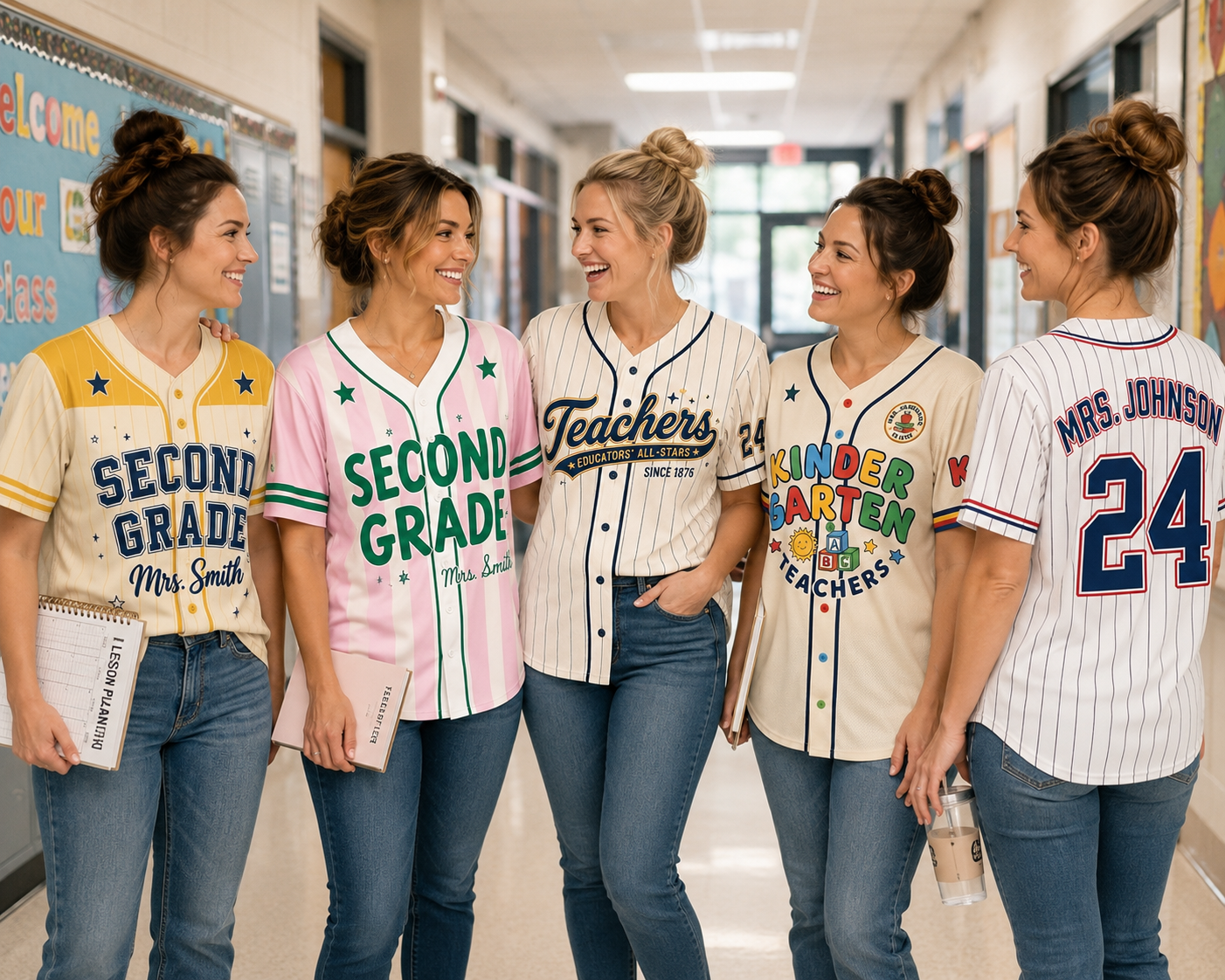 Back to School Teacher Jersey Shirt - Personalized Baseball Teacher Shirts for Women Men Student, School Jersey Outfit miniatura 5