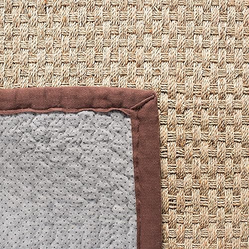 Vista 67 de SAFAVIEH Natural Fiber NF114A - Alfombra de hierba marina, tejido de canasta, con borde, para zonas de alto tráfico, sala de estar, dormitorio, 2