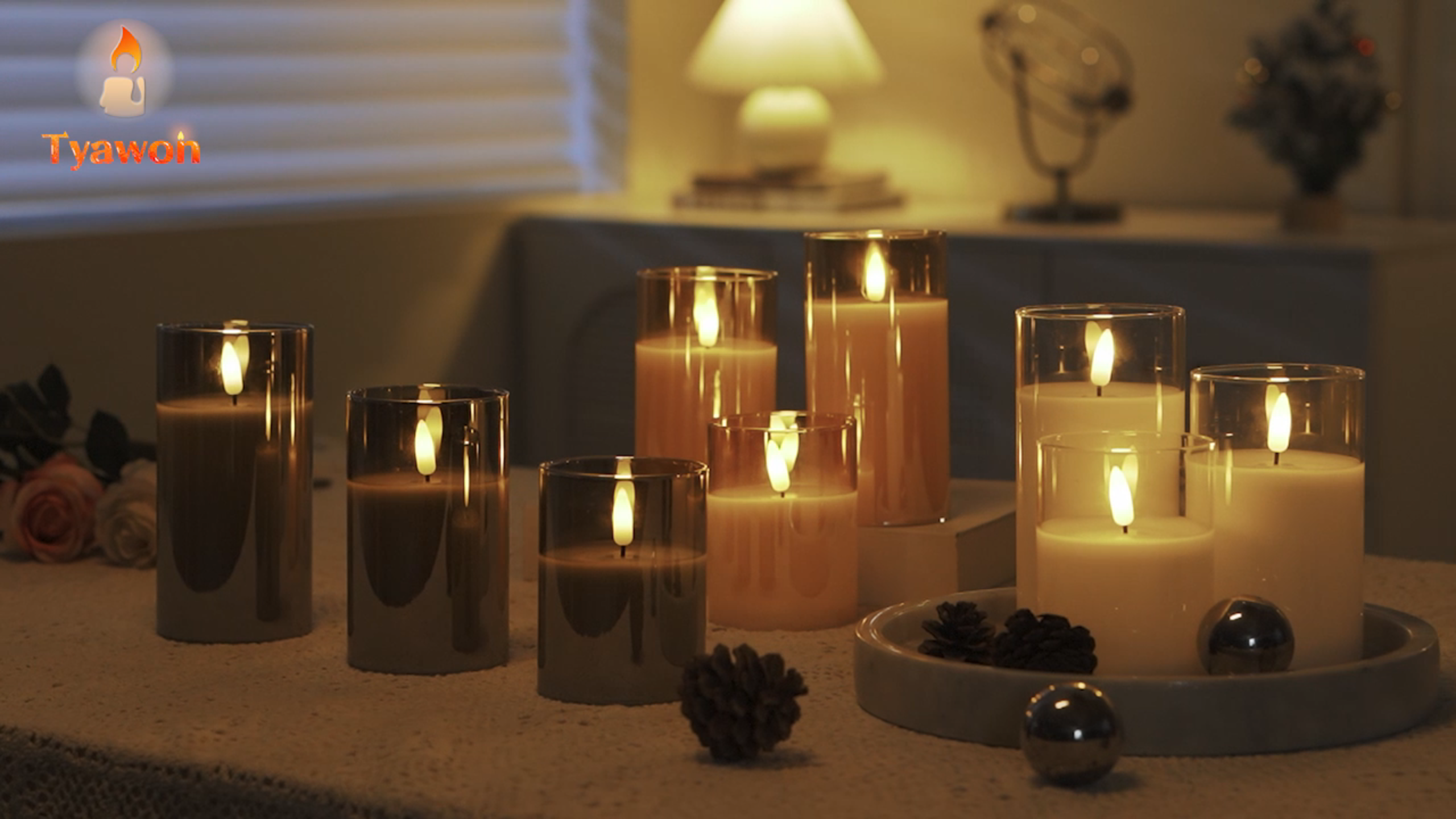 Aamdkcyu - Velas LED Sin Llama (paquete De 24 Unidades), Regulables,  Funciona Con Pilas Con Control Remoto, image size:2560x1440