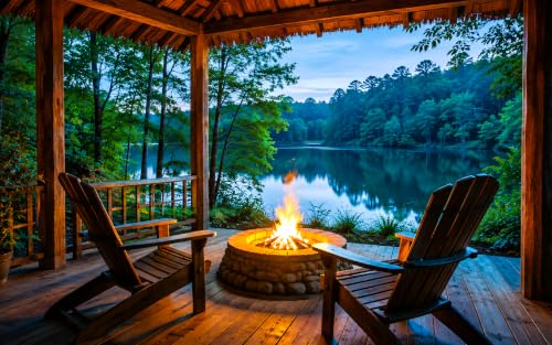 Cozy Forest Retreat Fireplace, Relaxing Nature Sounds & Peaceful Music – vue 5