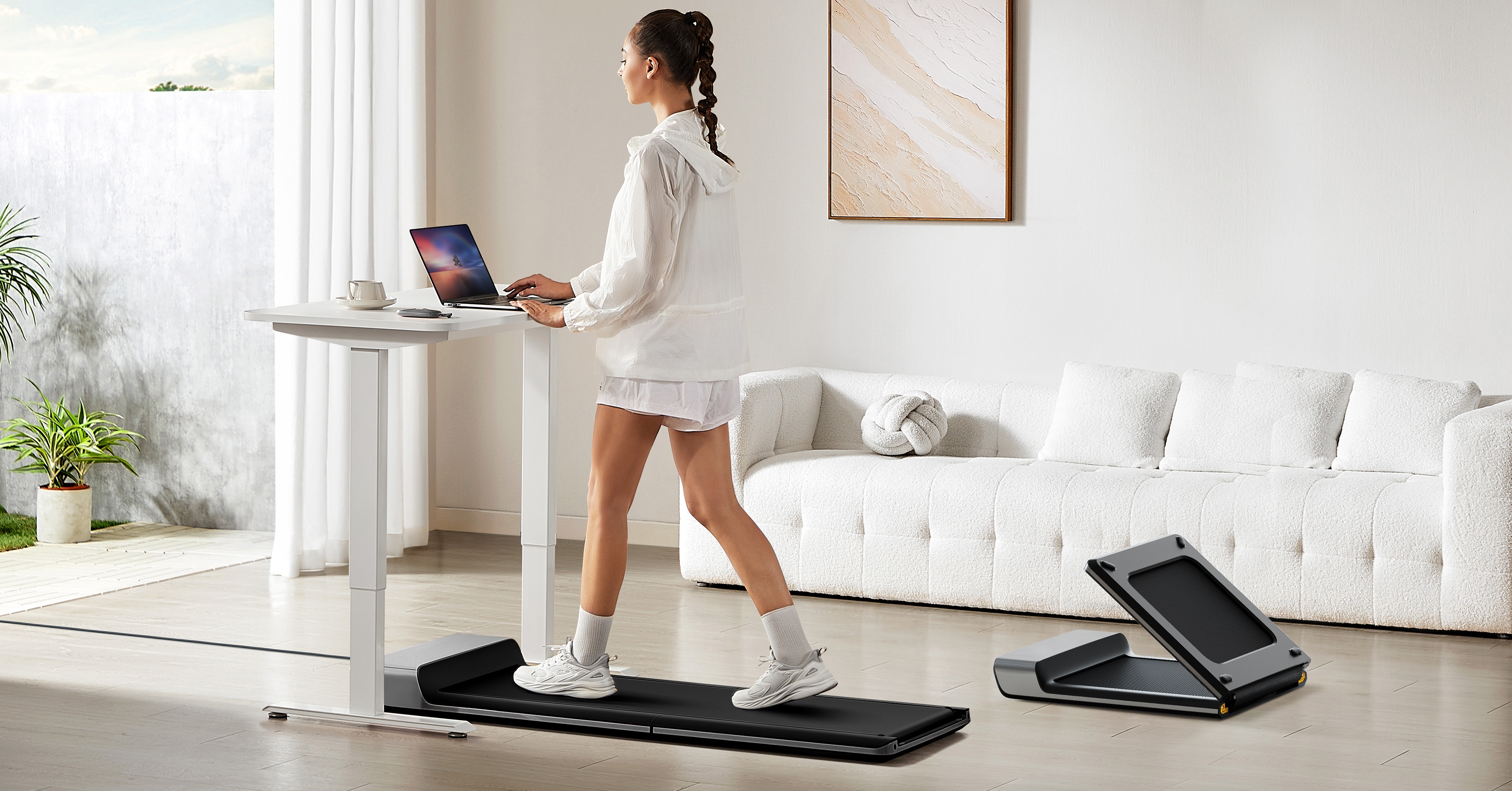 Onder het Bureau Loopband met Afstandsbediening - Stil & Compact voor Thuis en Kantoor Onder het Bureau Loopband met Afstandsbediening - Stil & Compact voor Thuis en Kantoor