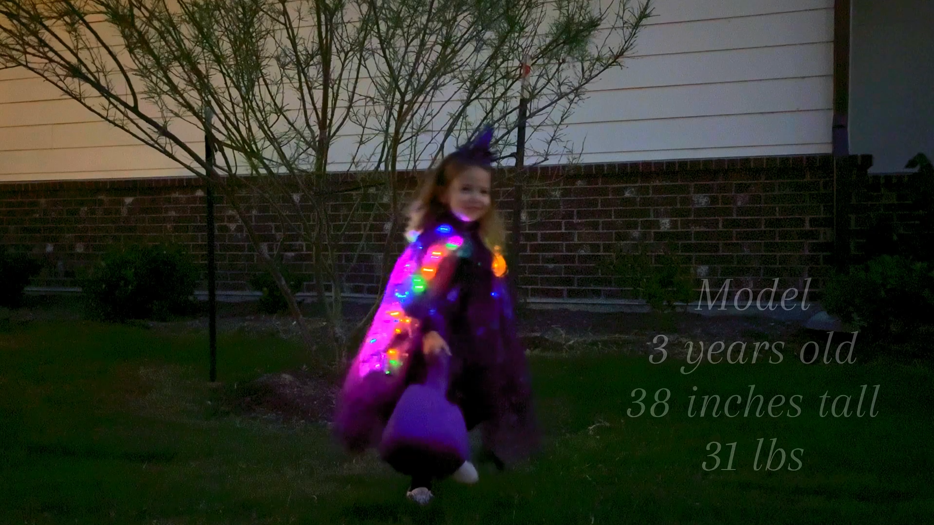 Capa de Bruja Luminoso para Niñas Halloween Talla 3-6 miniatura 7