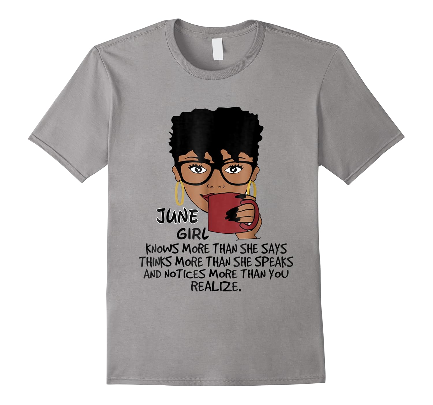 june girl knows more than she says black queens shirts