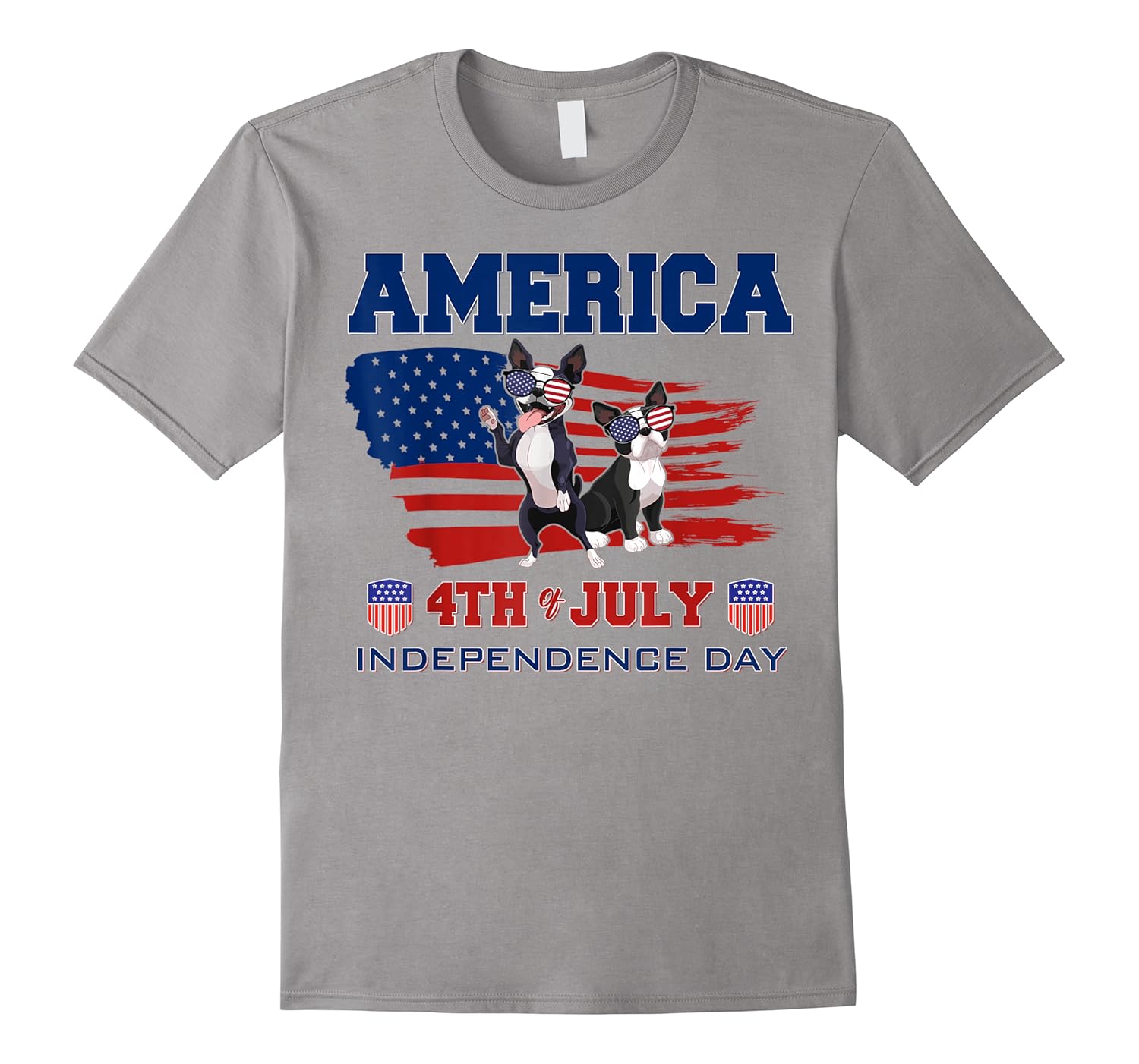 american 4th of july boston terrier shirts