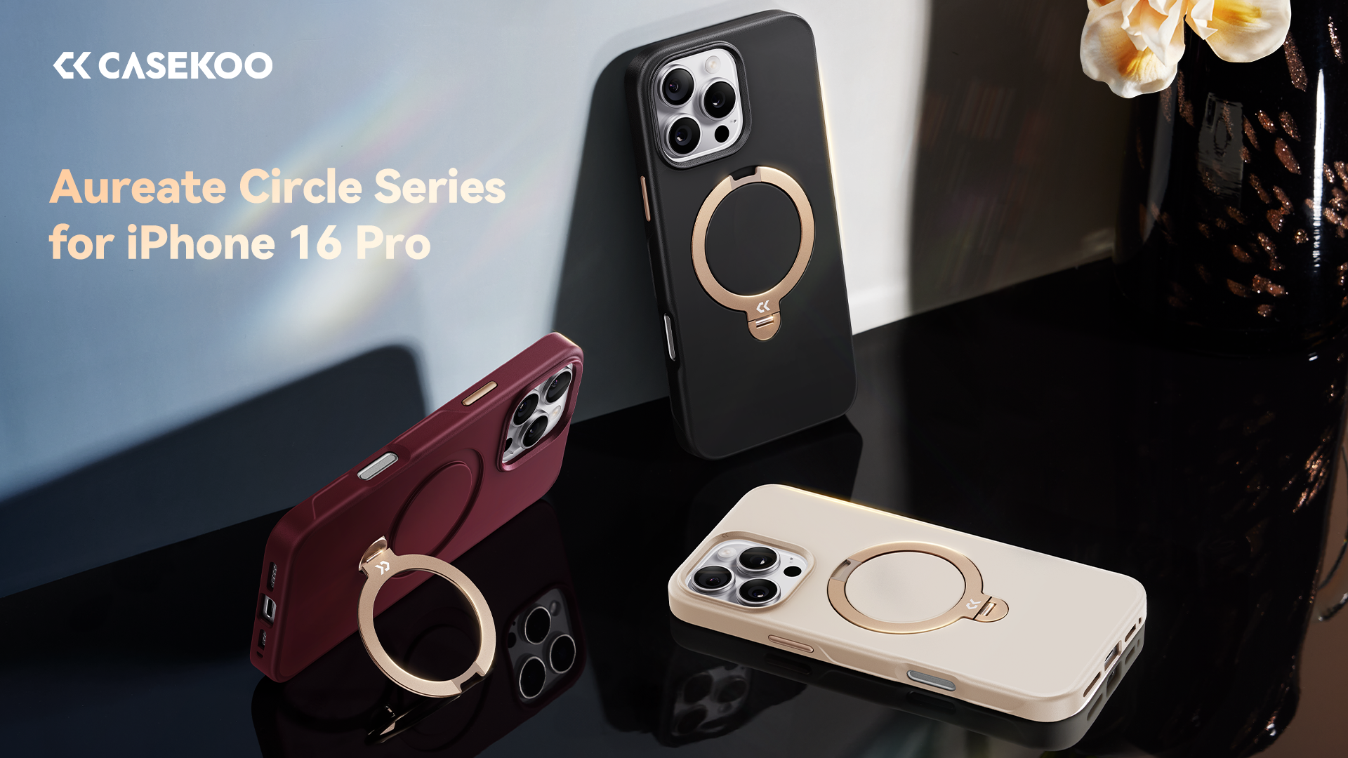 Amazon.com: CASEKOO Midnight Black Designed for iPhone 16 Pro Case