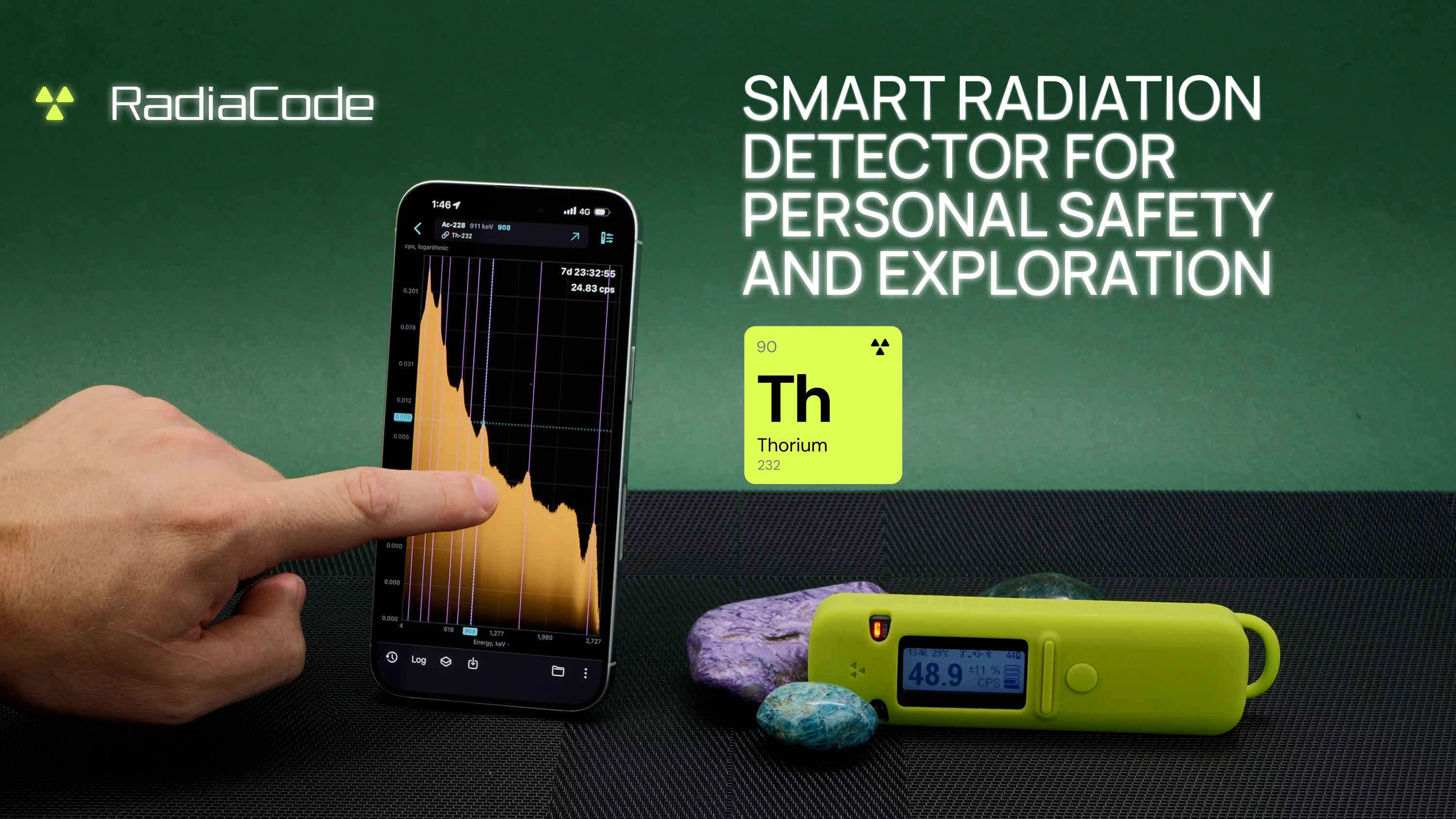 Image of Smart Geiger Counter Radiacode 110 with Free Mobile App. Nuclear Radiation Detector