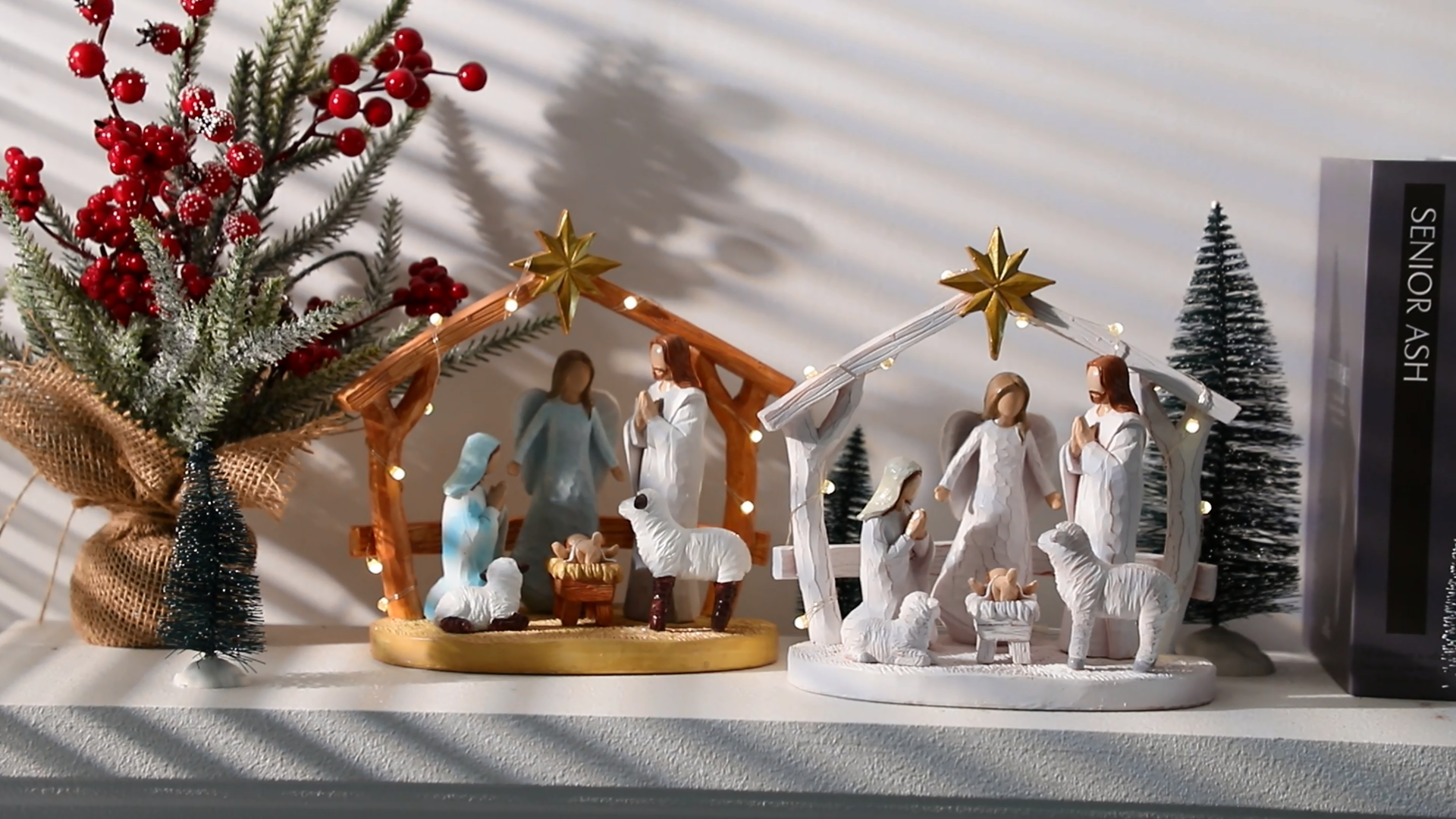 Amazon.com: ZTL Nativity Scene Figurine with Lights, The Birth of