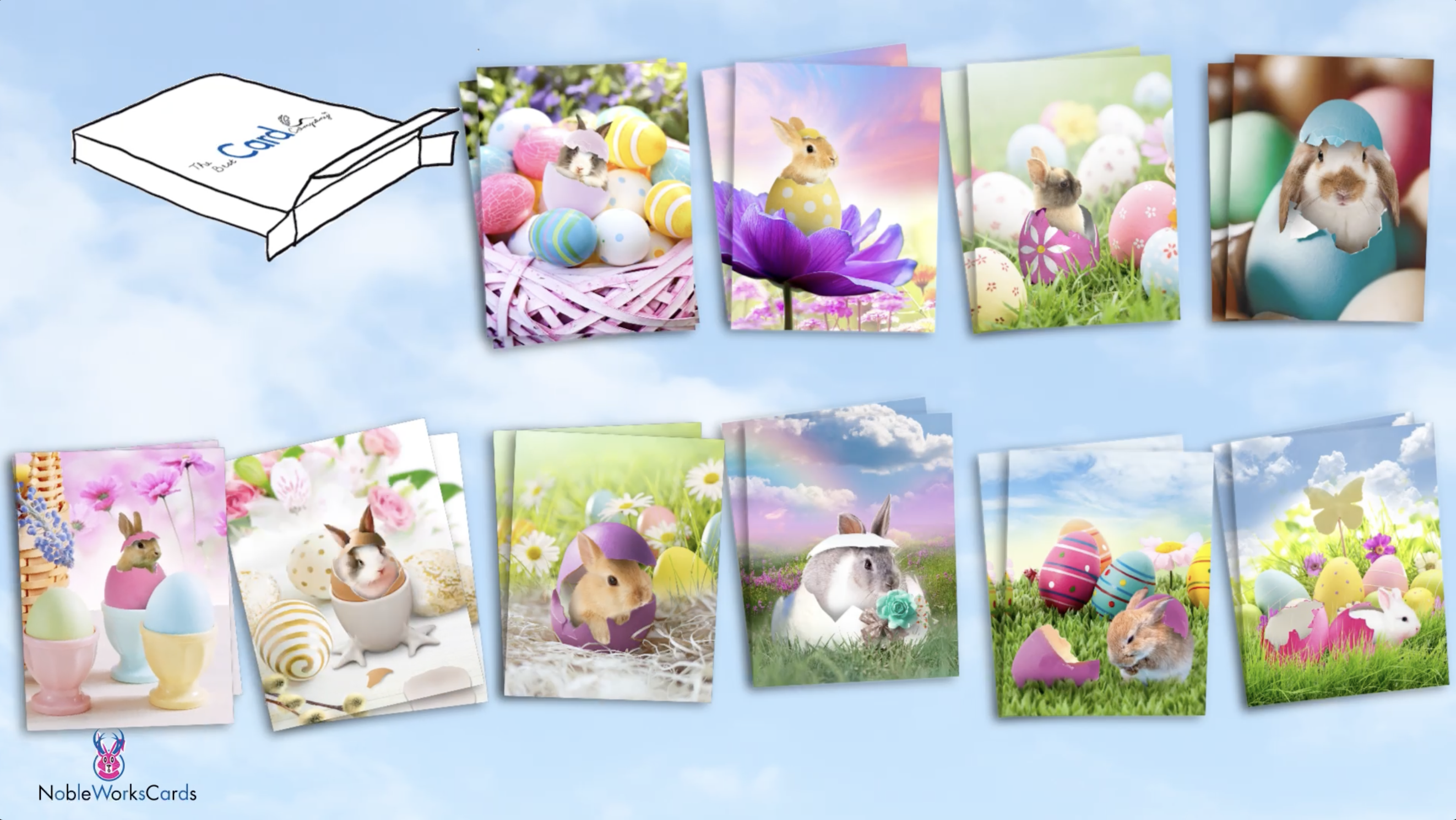 20 Assorted Boxed Easter Note Cards with Envelopes