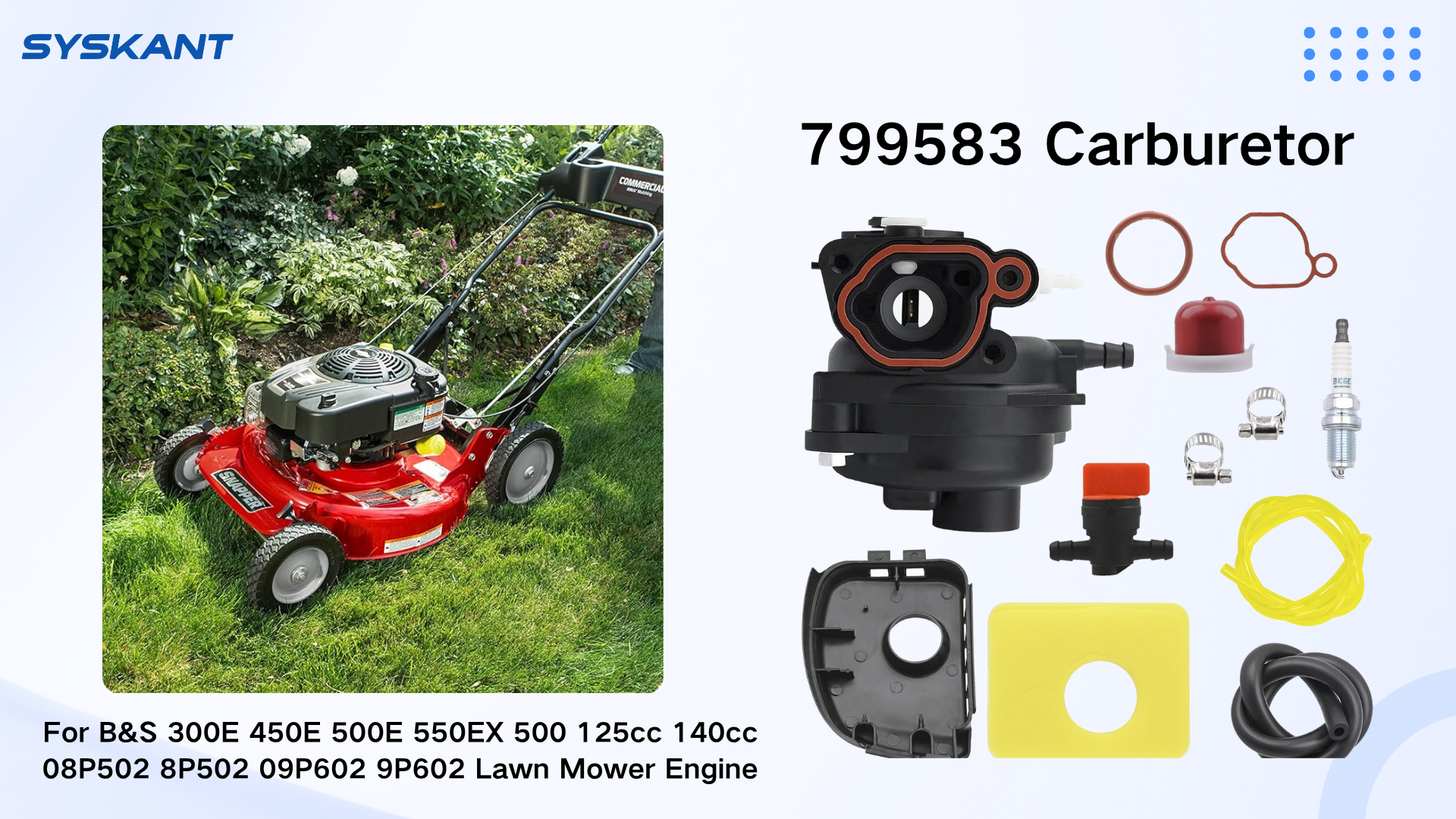 Lawn Mower Carburetor Carburetor Spark Plug Kit For 550EX 500E