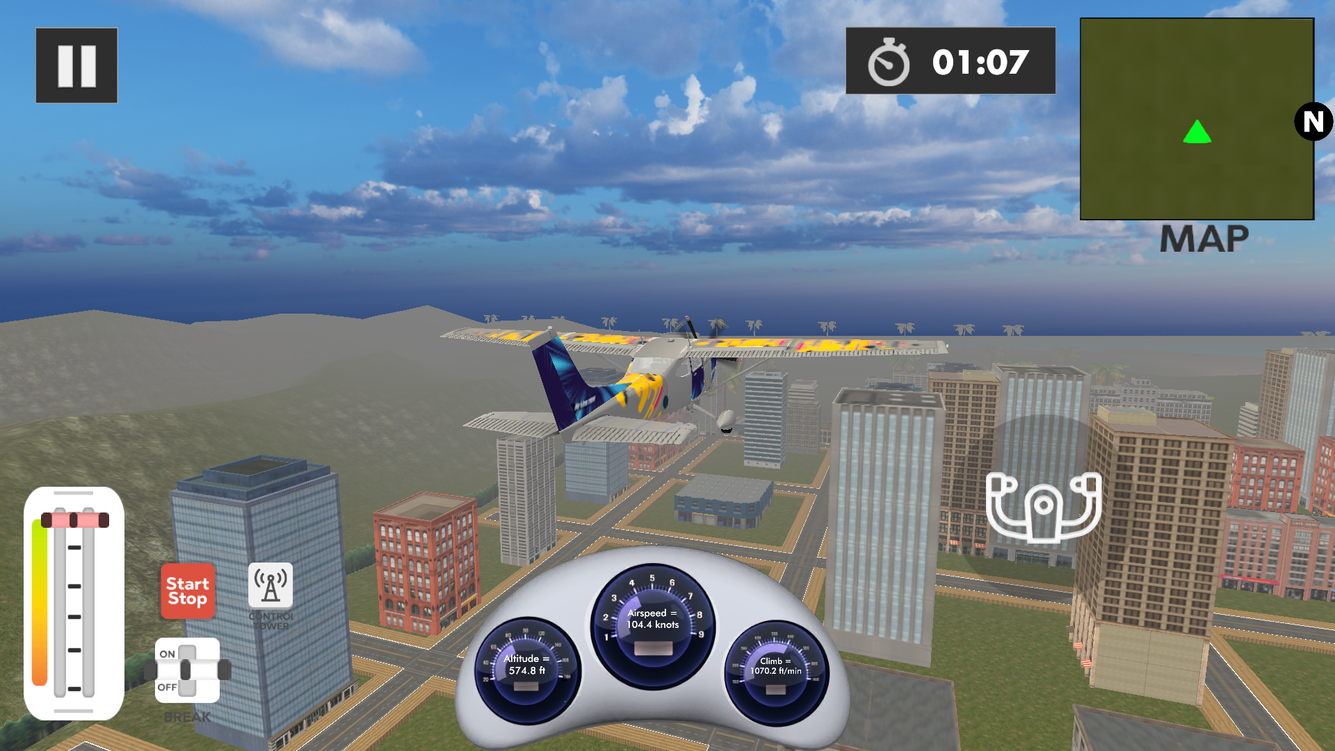 Airplane Flight Simulator Sky Adventure Virtual Pilot Aeroplan games ...