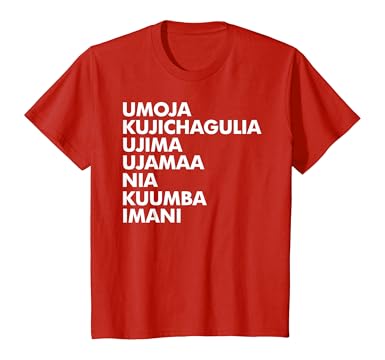 Amazon Com Kwanzaa Seven Principles T Shirt Clothing