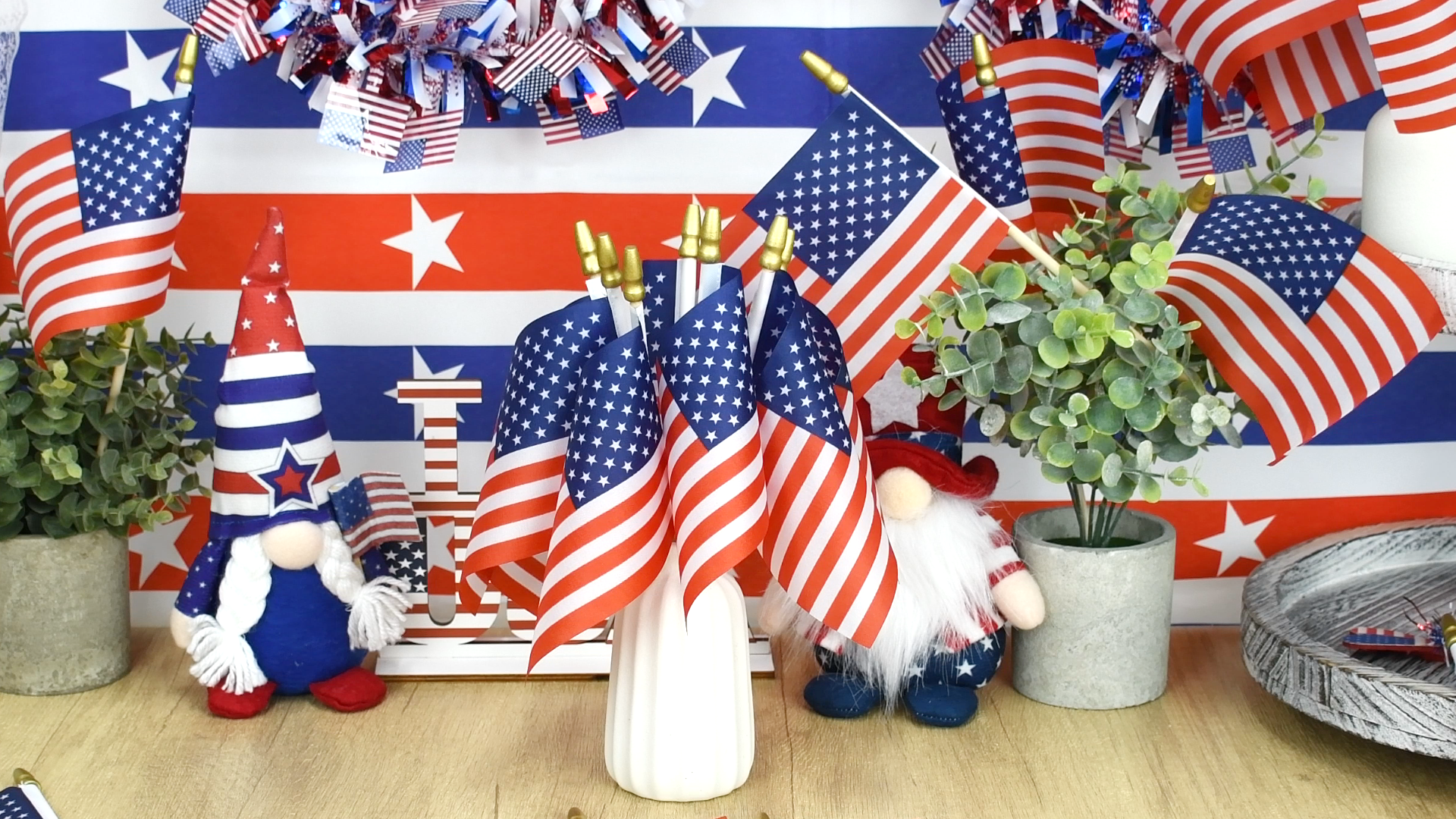 12-Pack Patriotic 1776 American Flags - 6x4 Inch Small USA Flags On 11" Wooden Sticks
