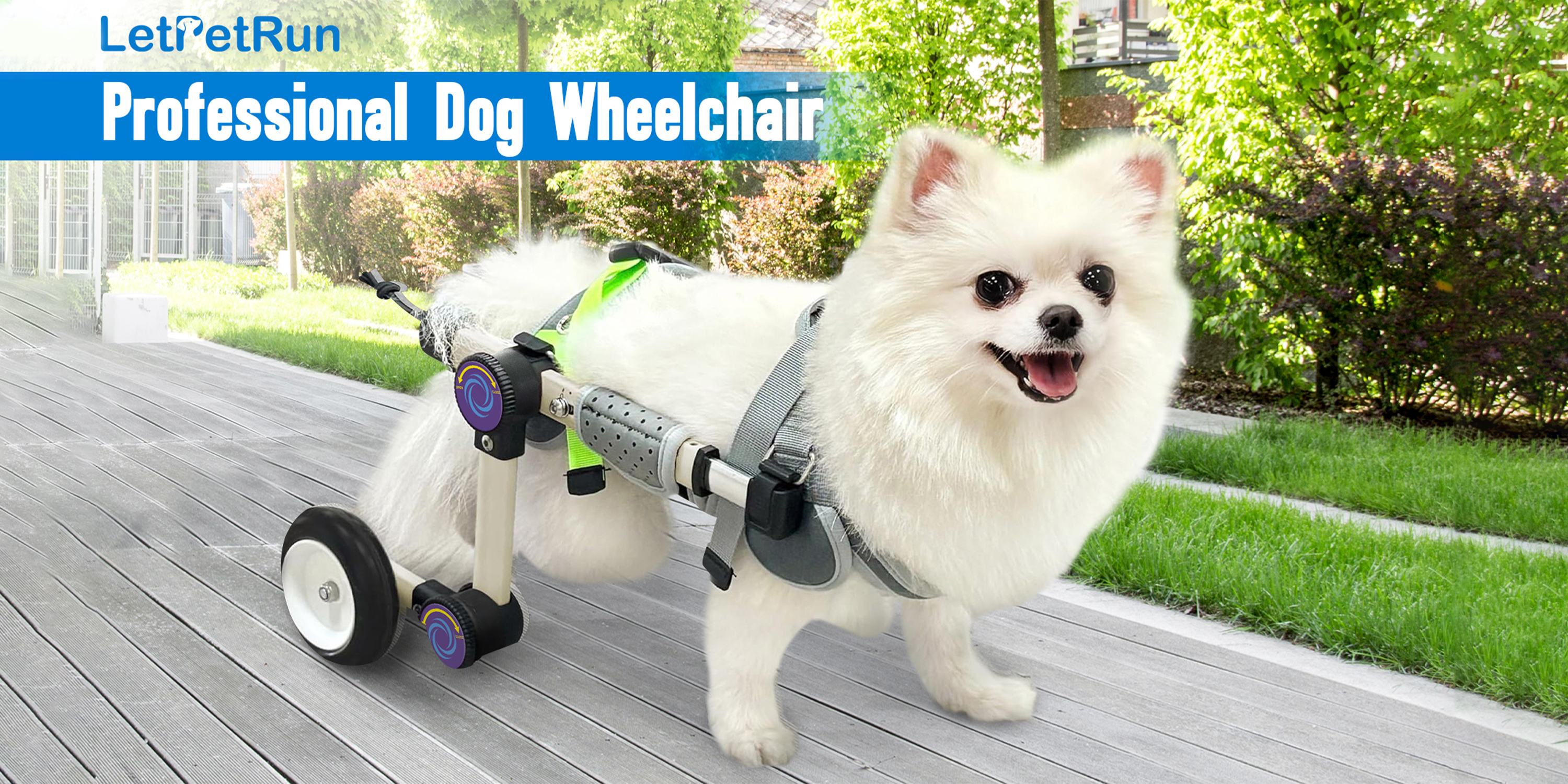 LetPetRun Adjustable Dog Wheelchair for Back Legs Mobility Support