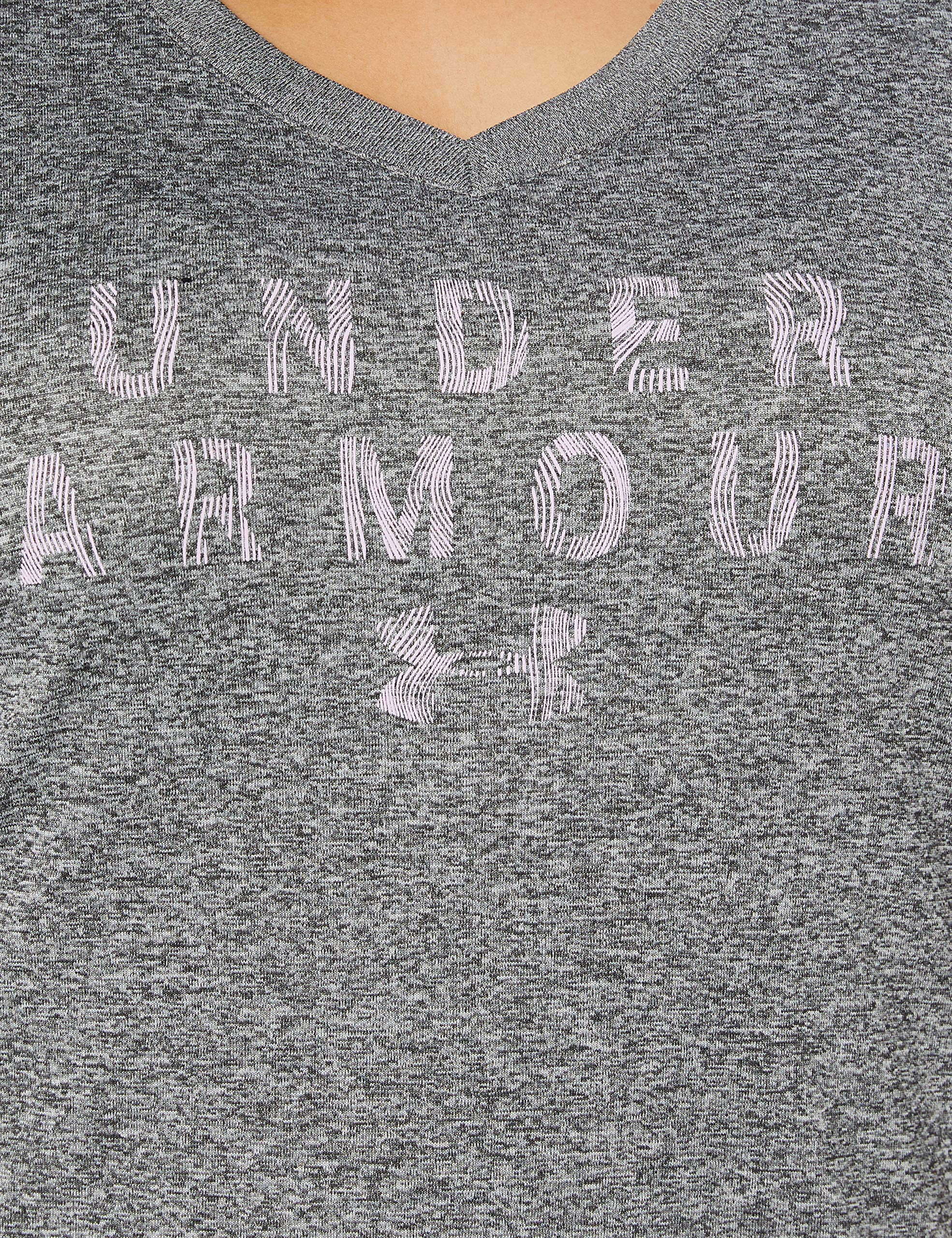 Under Armour Damen Kurzarmshirt Tech SSV Graphic, Grau, XS, 1328881-010