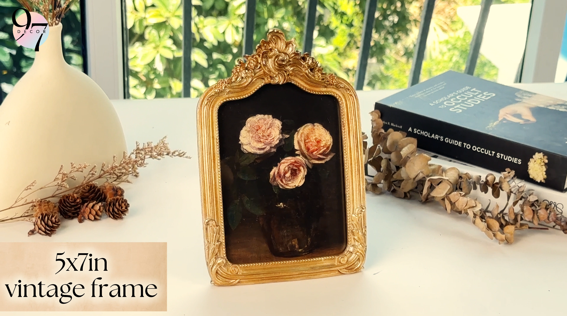 Amazon.com - 97 Decor 5x7 Vintage Picture Frame - Elegant Antique