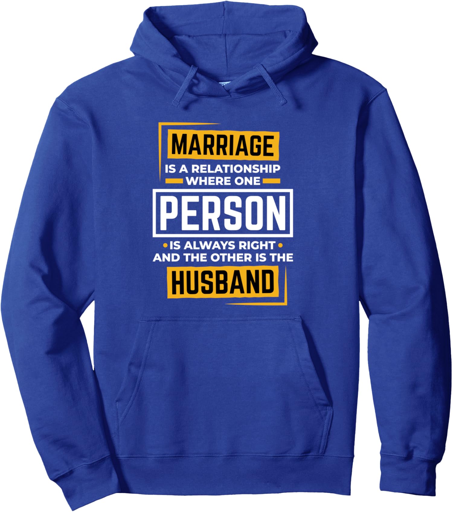 Funny Marriage Situation Wife and Husband Joke Design Unisex Hooded Sweatshirt - Picture 4 of 4