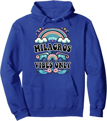 Miniatura 4 de MILAGROS Vibes Only Cute Retro Girls MILAGROS Name Pullover Hoodie