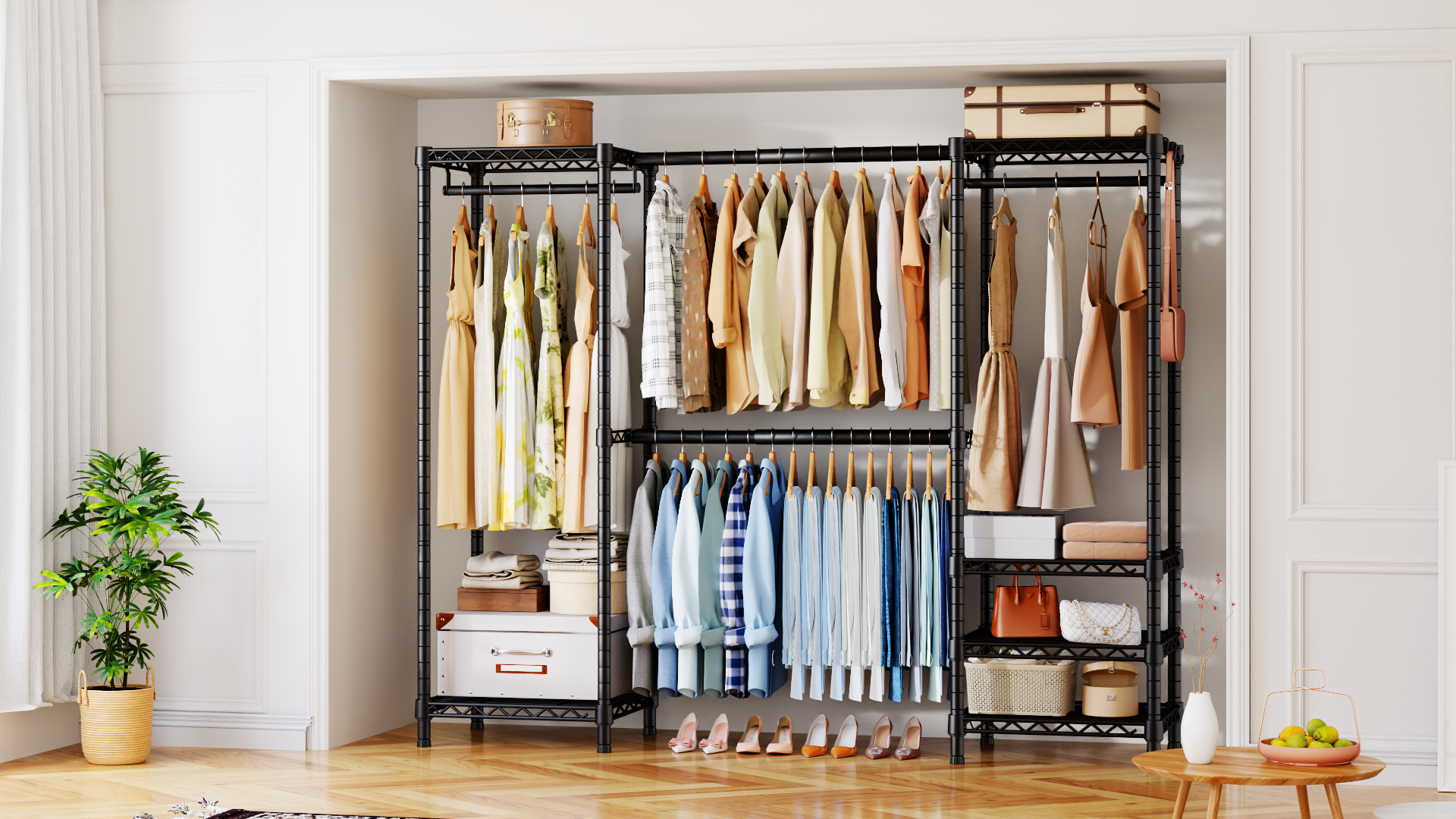 Amazon.com: Ulif E7 Heavy Duty Garment Rack, Clothes Organizer and