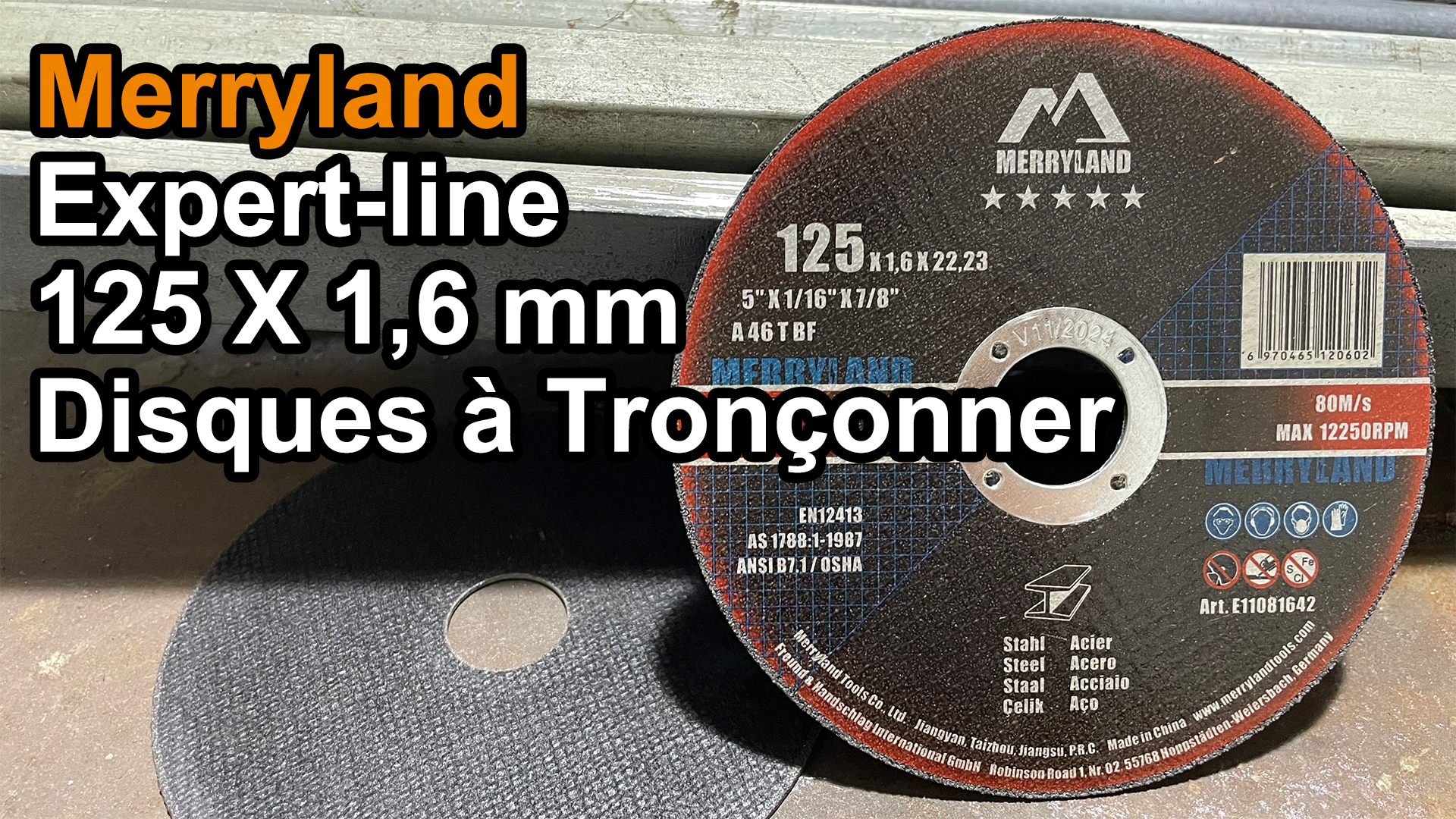 Merryland 25 Disques à Tronçonner 125mm Métal Acier - 1,6mm Épaisseur, Coupe Rapide Et Durable Pour Meuleuse D'Angle