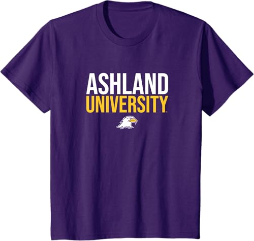 Miniatura 3 de Ashland University Eagles Stacked Camiseta, Púrpura
