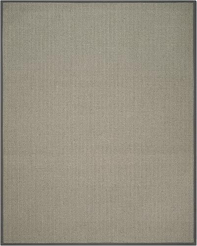 Miniatura 5 de SAFAVIEH Natural Fiber Collection NF444A - Alfombra decorativa de 3 x 5 pies, diseño de sisal en espiga de borde de espiga, fácil cuidado, ideal