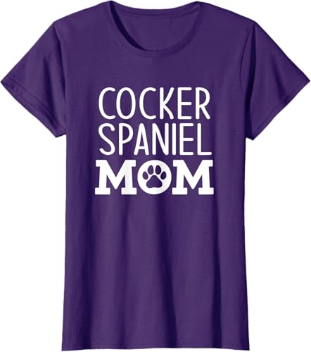 Miniatura 7 de Funny Cocker Spaniel Mom Dog Paw Puppy - Camiseta retro Negro -