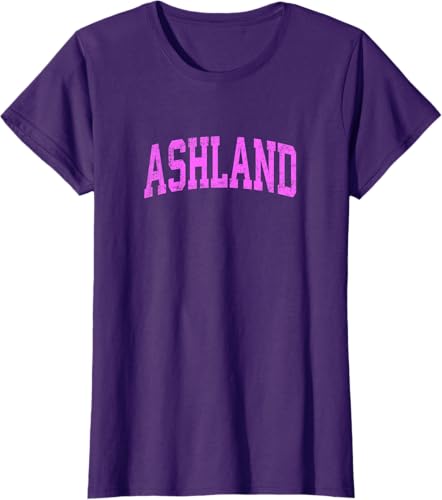 Miniatura 8 de Ashland Wisconsin WI - Camiseta deportiva deportiva clásica color rosa, Negro -