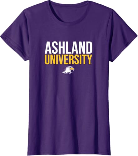 Miniatura 4 de Ashland University Eagles Stacked Camiseta, Púrpura