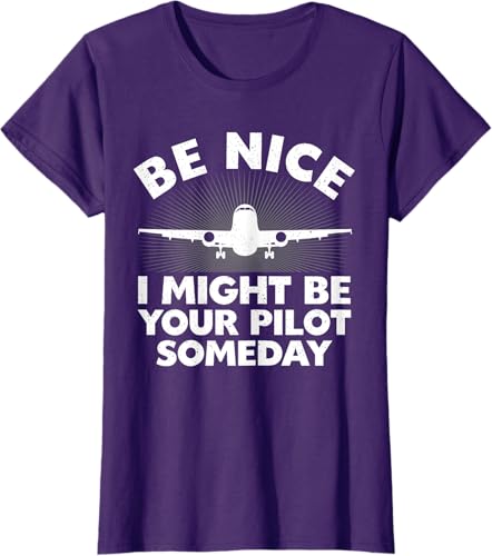 Miniatura 8 de Divertida camiseta de piloto de aviación para hombres y mujeres, Negro -