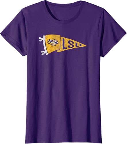 Miniatura 4 de Camiseta vintage con licencia oficial de LSU Tigers Pennant, Púrpura
