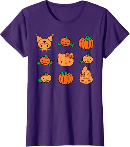Miniatura 8 de Hello Kitty My Melody Kuromi - Camiseta de Halloween con calabazas
