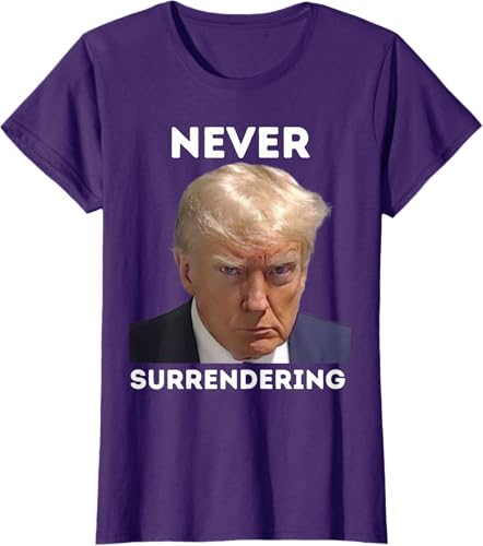 Miniatura 8 de Triumph Never Surrendering - Camiseta Trump Mug Shot, Negro -