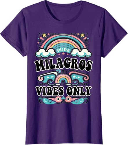 Miniatura 9 de MILAGROS Vibes Only Cute Retro Girls MILAGROS Name T-Shirt