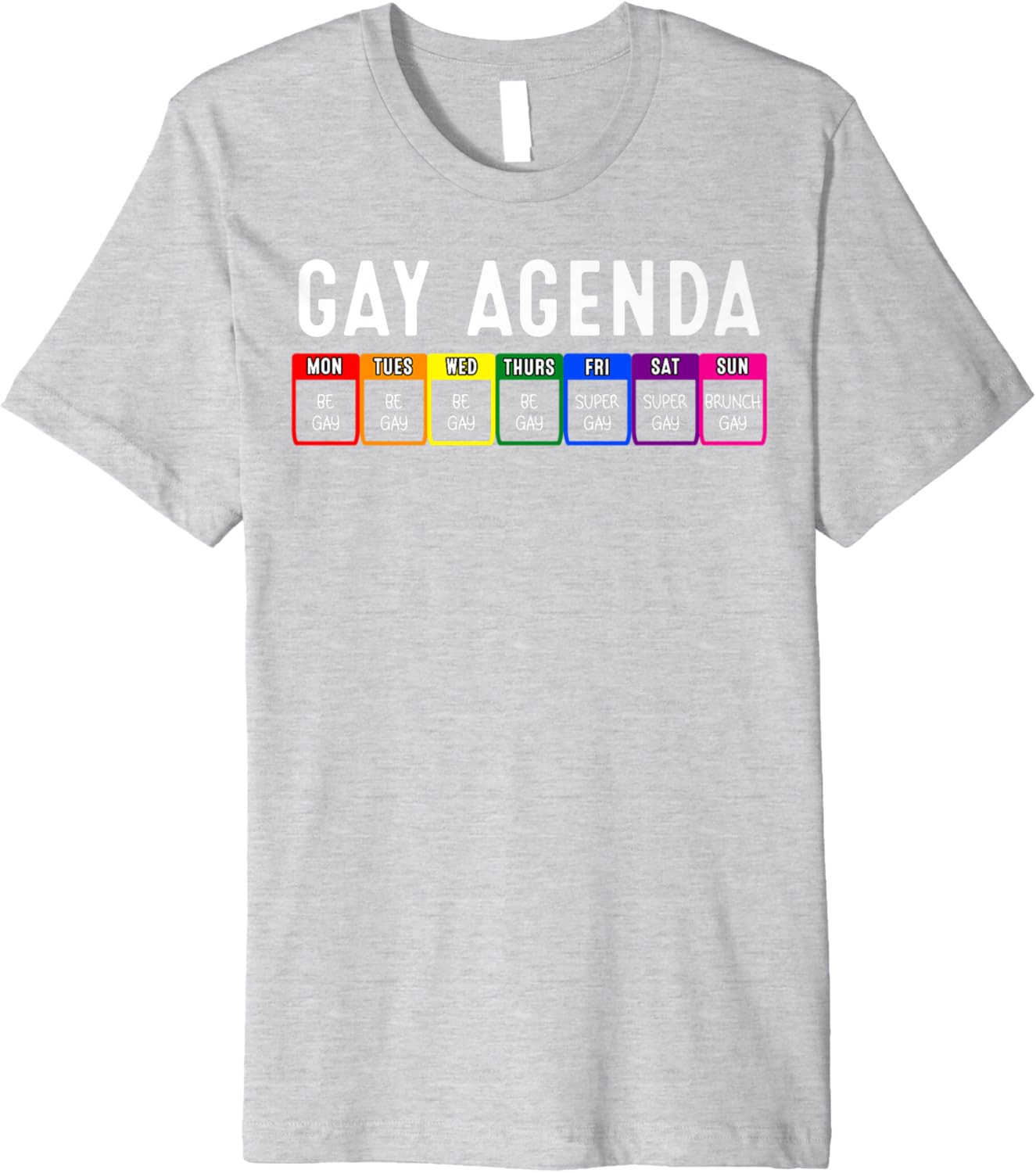 Funny Gay Gift For Women Men LGBT Pride Feminist Agenda Homo Premium T-Shirt