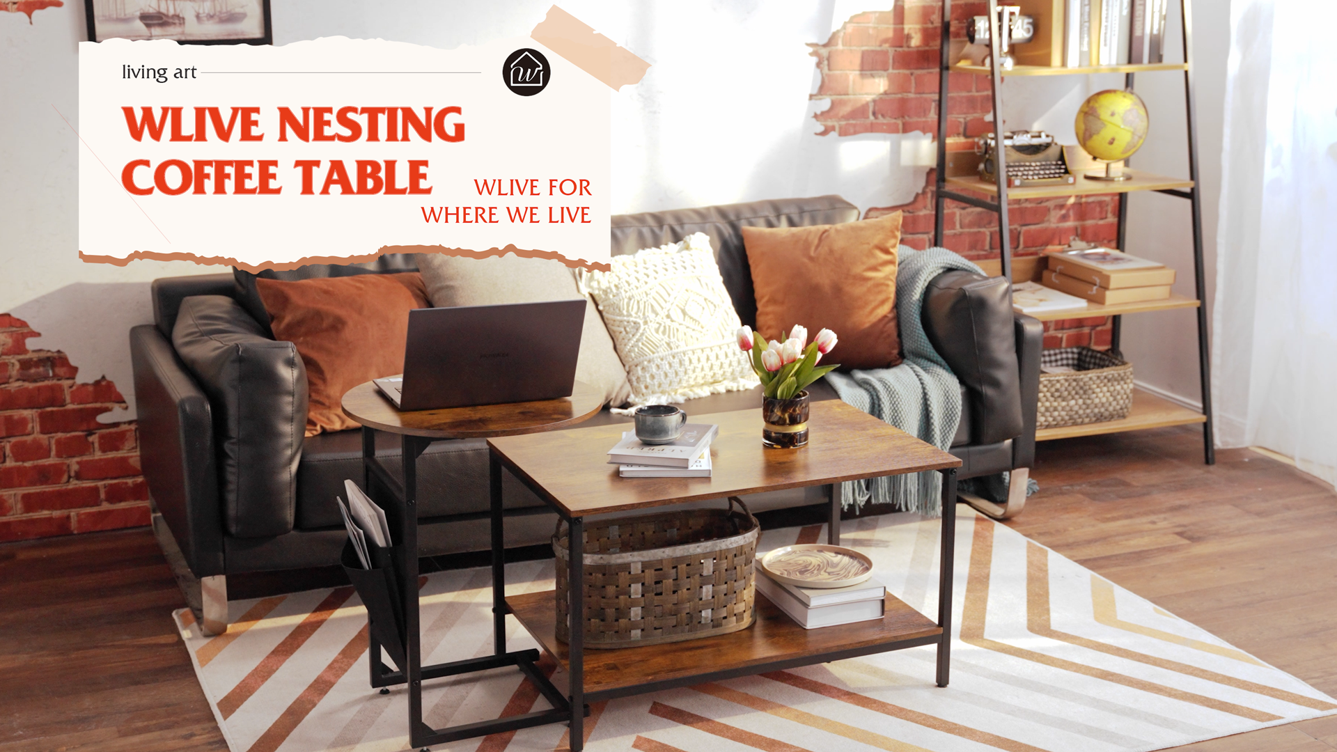 リビングテ-ブル Amazon.com: WLIVE Coffee Table, 39