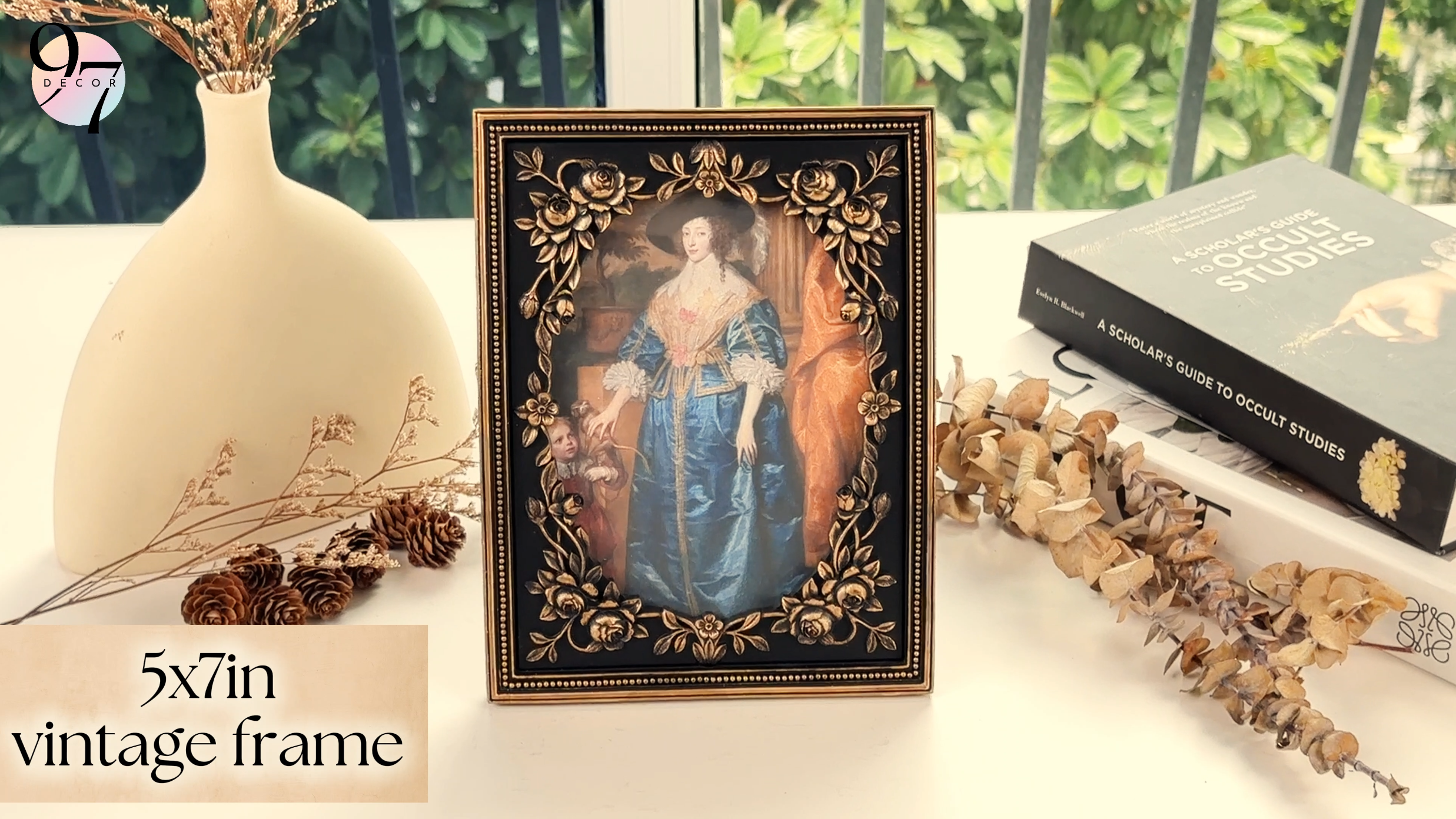 Amazon.com - 97 Decor Black and Gold Oval Picture Frame 5x7