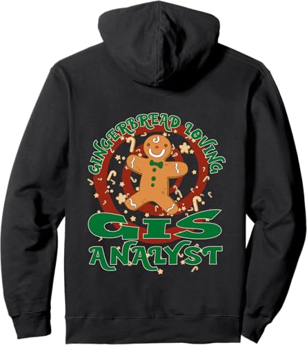 GIS Analyst Job Gingerbread Funny Xmas Pullover Hoodie Black,Navy Blue,Dark Heather Grey,Heather Grey,Royal Blue