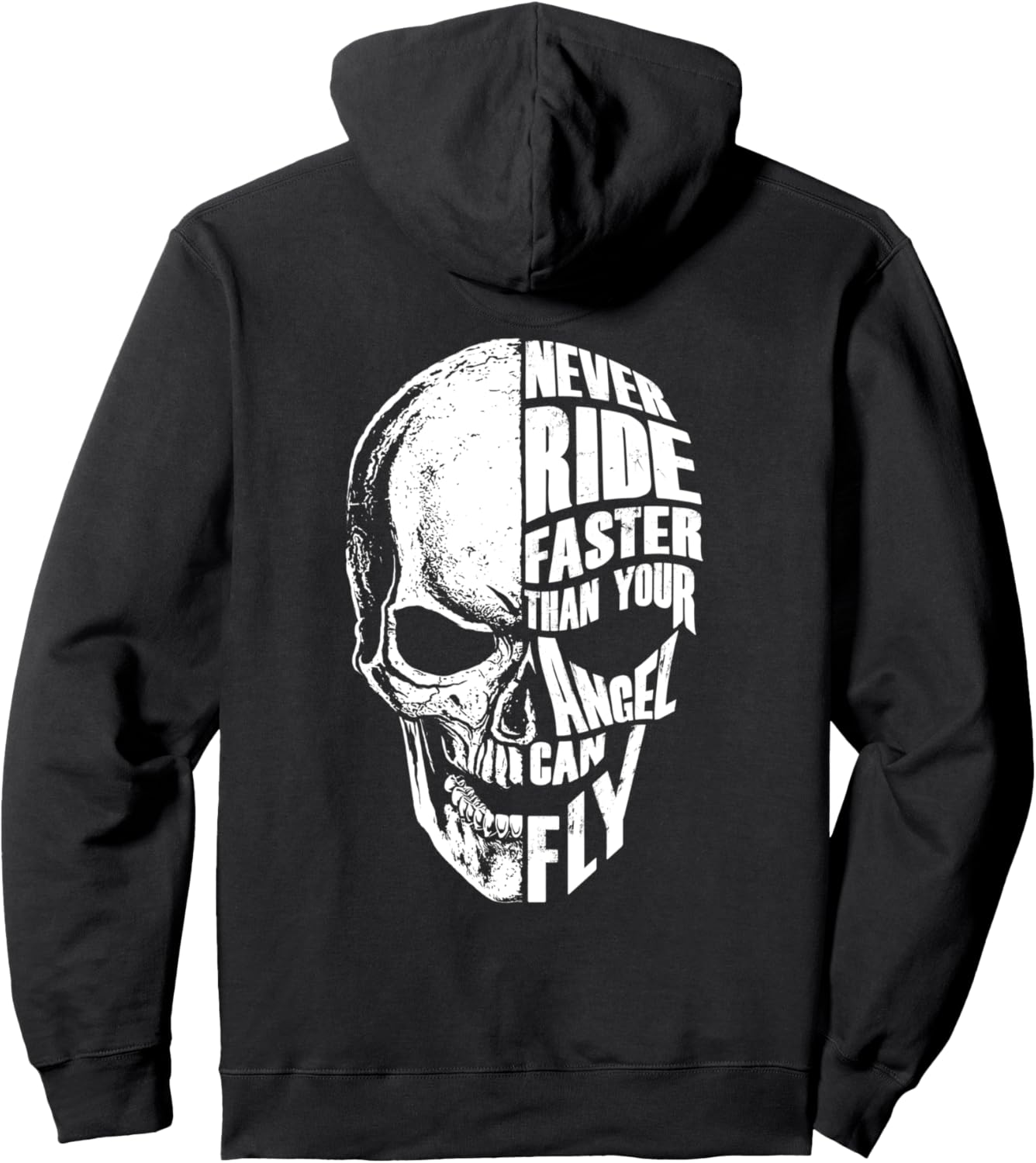 Motorcycle Skull Design for Men Pullover Hoodie