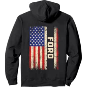 Ford Last Name – Ford Name American Flag (Back) Pullover Hoodie