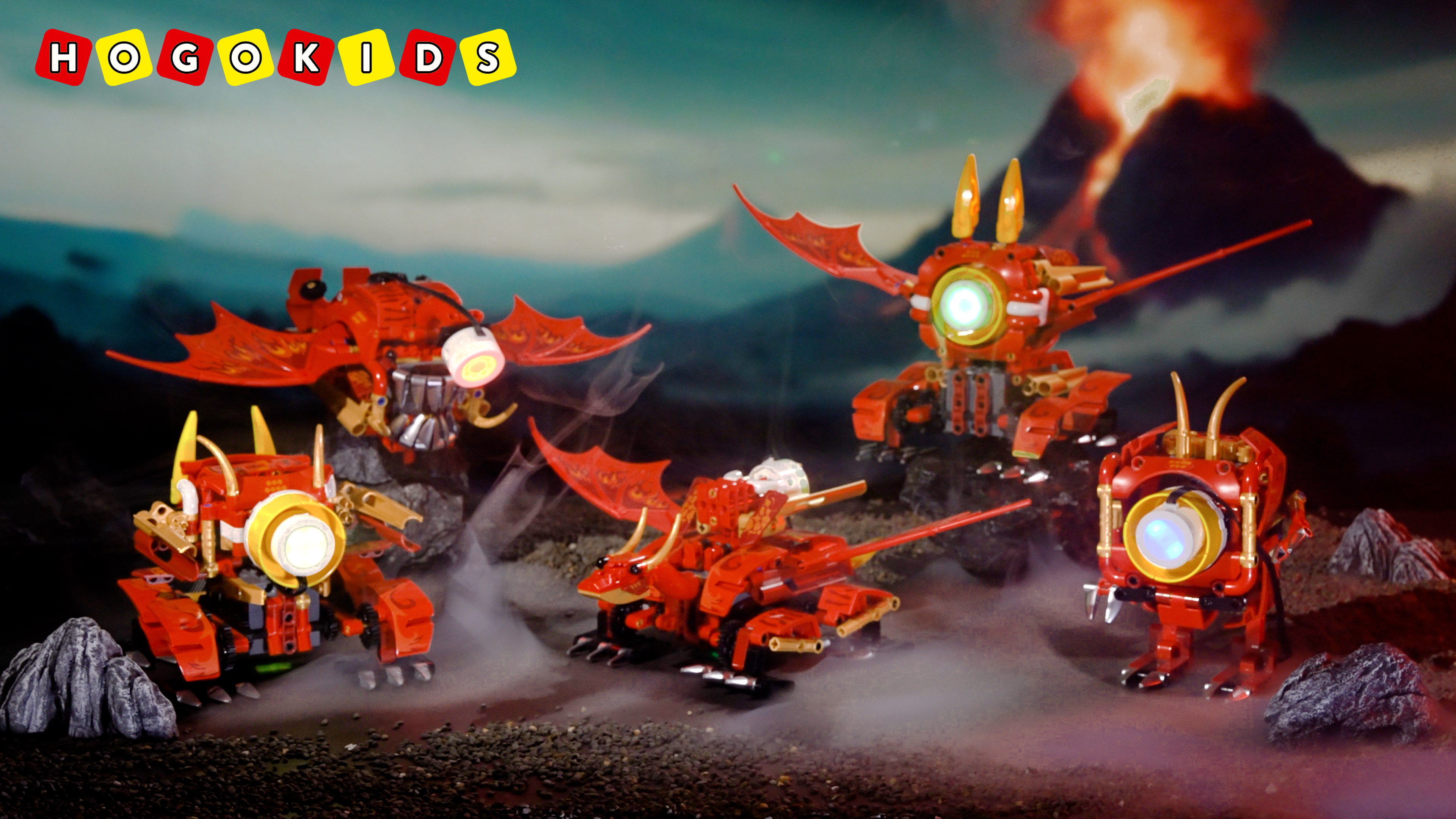 HOGOKIDS Robot Drago 5 In 1 Giocattolo Da Costruzione – 354 Pezzi, Luci LED 6 Colori E 5 Effetti, Telecomando E App, Regalo Per Bambini - 2