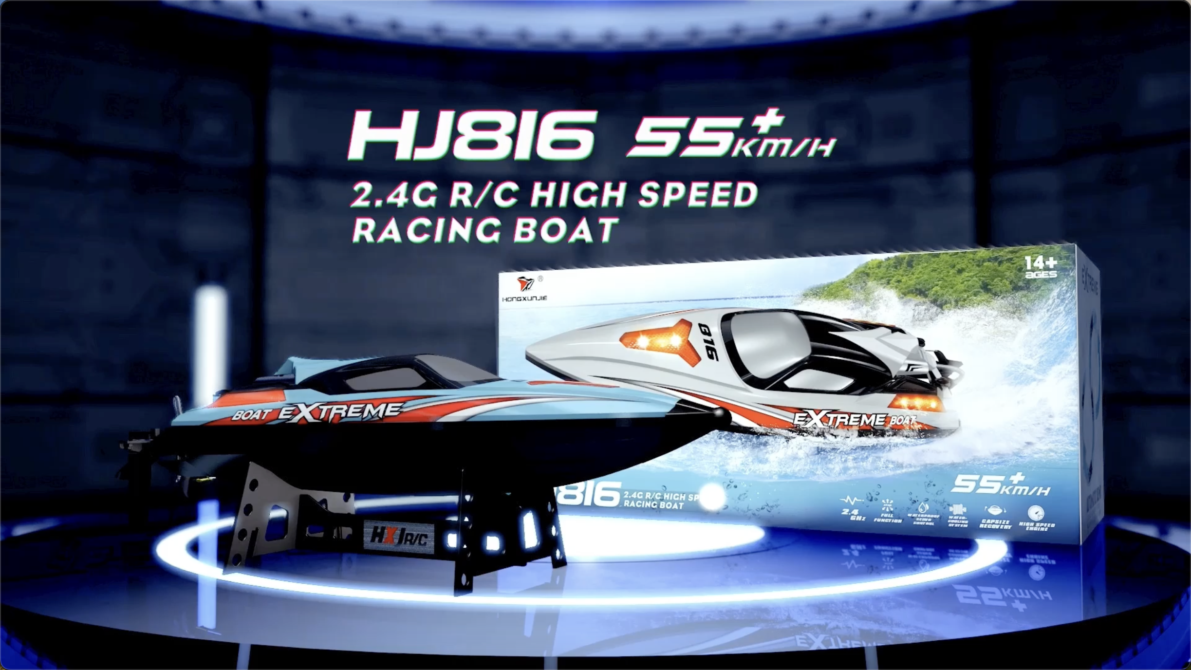 Watch Levhorzn 55 KM/h Brushless RC Boat, HJ808 on Amazon Live