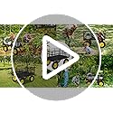 VEVOR Steel Garden Cart, Heavy Duty 1200 lbs Capacity, with Removable Mesh Sides to Convert into Flatbed, Utility Metal Wagon with 2-in-1 Handle and 13 in Tires, Perfect for Garden, Farm, Yard