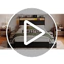 Forestell Queen Bed Frame with 2-Tier Storage Headboard & 6 Drawers image 7