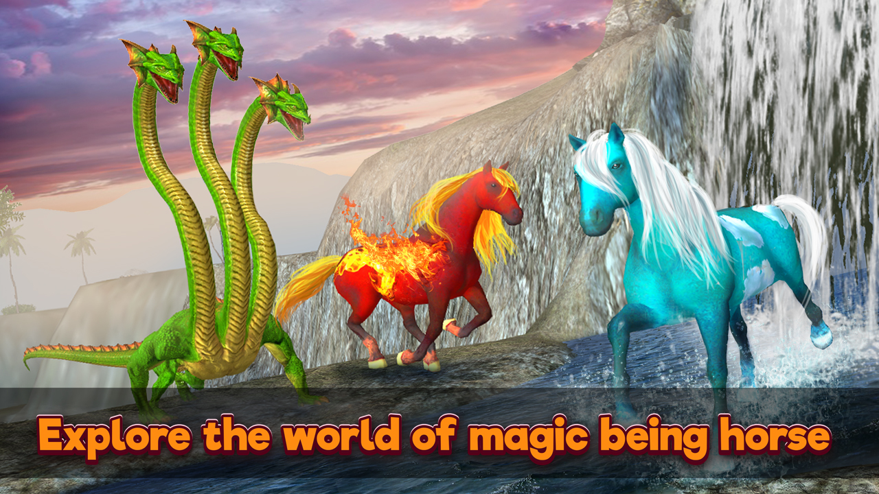 Arabian Rainbow Horse Survival Multiplayer Game: Life of Domestic