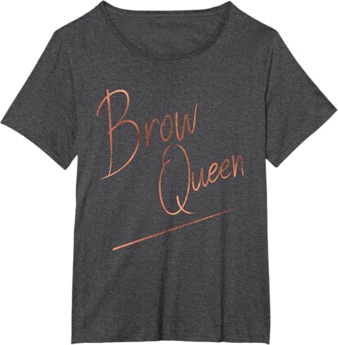 Miniatura 23 de Brow Queen Ombre - Camiseta de escritura a mano, regalo para artista de maquillaje, Negro, S Negro,Azul Marino,Blanco,Plateado,Marrón,Limón,Jaspeado