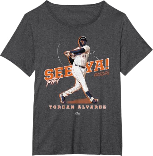 Miniatura 8 de See Ya! Yordan Alvarez Houston MLBPA T-Shirt Black,Navy Blue,Dark Heather Grey,Heather Grey,Orange
